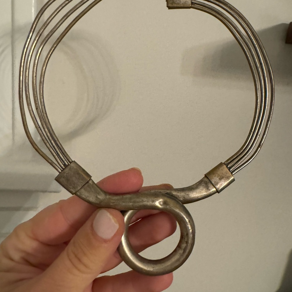 Stunning (Possibly Silver) Unique Collar Necklace - image 2